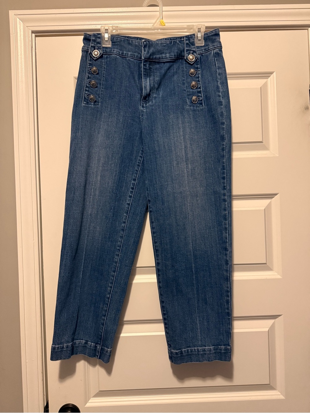 Talbots 6 Sailor High Rise Jeans With Silver Accents